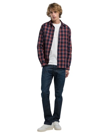 Replay crvena karirana košulja opuštenog kroja