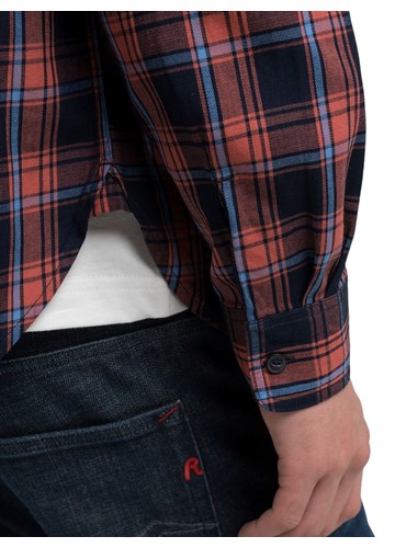 Replay CRVENA KARIRANA KOŠULJA OPUŠTENOG KROJA - 6