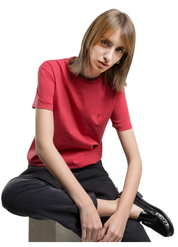 Replay CRVENA MAJICA REGULARNOG KROJA S IZVEZENIM SLOVOM R - 1