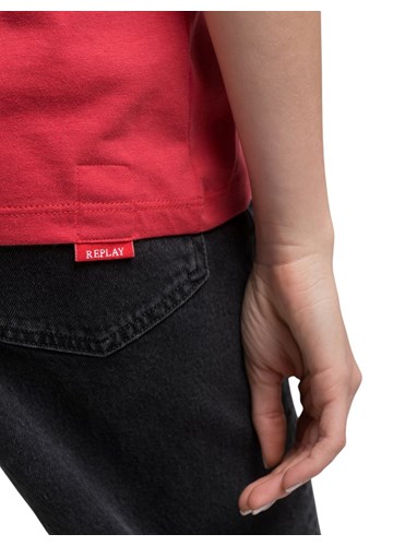 Replay CRVENA MAJICA REGULARNOG KROJA S IZVEZENIM SLOVOM R - 6