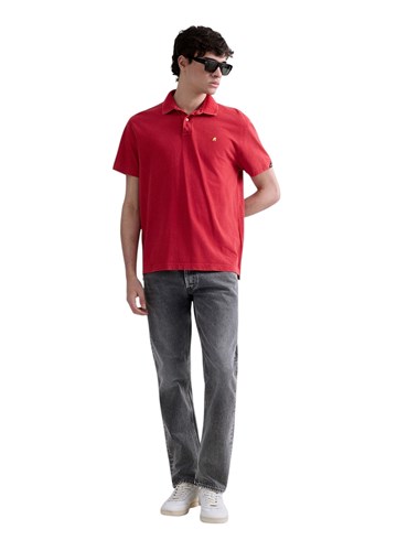 Replay CRVENA POLO MAJICA OD PIQUE PAMUKA S IZVEZENIM SLOVOM R - 1