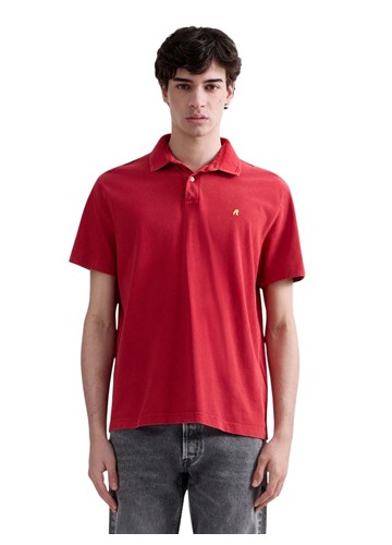 Replay CRVENA POLO MAJICA OD PIQUE PAMUKA S IZVEZENIM SLOVOM R - 2