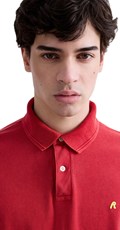 CRVENA POLO MAJICA OD PIQUE PAMUKA S IZVEZENIM SLOVOM R - 6