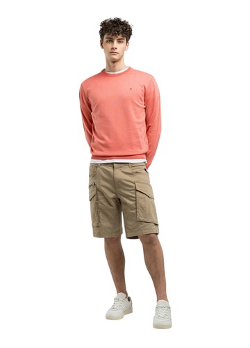 Replay CRVENI PAMUČNI PULOVER S OMBRE EFEKTOM - 1