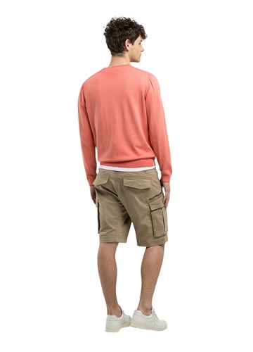 Replay CRVENI PAMUČNI PULOVER S OMBRE EFEKTOM - 2