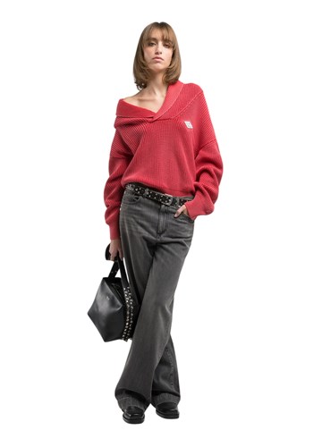 Replay CRVENI REBRASTI OVERSIZE PULOVER - 1 Replay CRVENI REBRASTI OVERSIZE PULOVER - 1