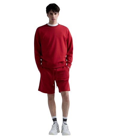 Replay crveni sweatshirt od frotira s izvezenim slovom r