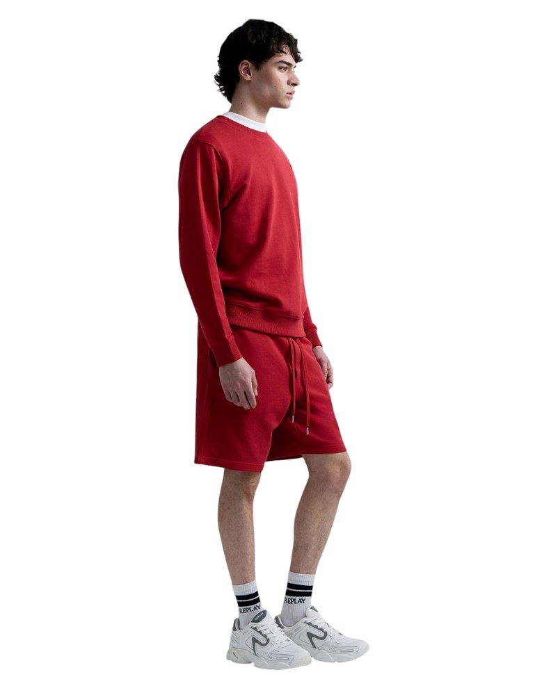 Replay CRVENI SWEATSHIRT OD FROTIRA S IZVEZENIM SLOVOM R - 4