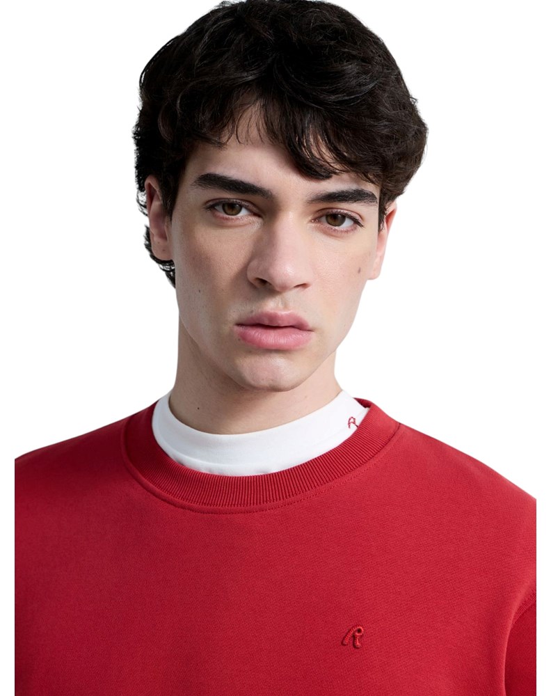 Replay CRVENI SWEATSHIRT OD FROTIRA S IZVEZENIM SLOVOM R - 5