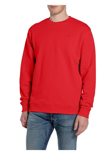 Replay CRVENI SWEATSHIRT OD FROTIRA S IZVEZENIM SLOVOM R - 1