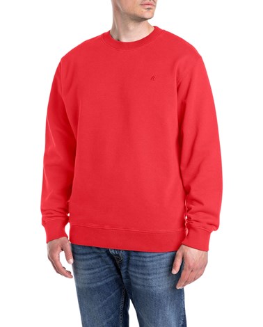 M3106  23808 Replay crveni basic sweatshirt s crvenim logom Replay crveni basic sweatshirt s crvenim logom