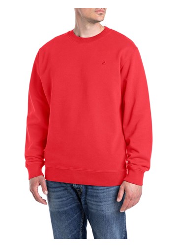 Replay CRVENI BASIC SWEATSHIRT S CRVENIM LOGOM - 1 Replay CRVENI BASIC SWEATSHIRT S CRVENIM LOGOM - 1