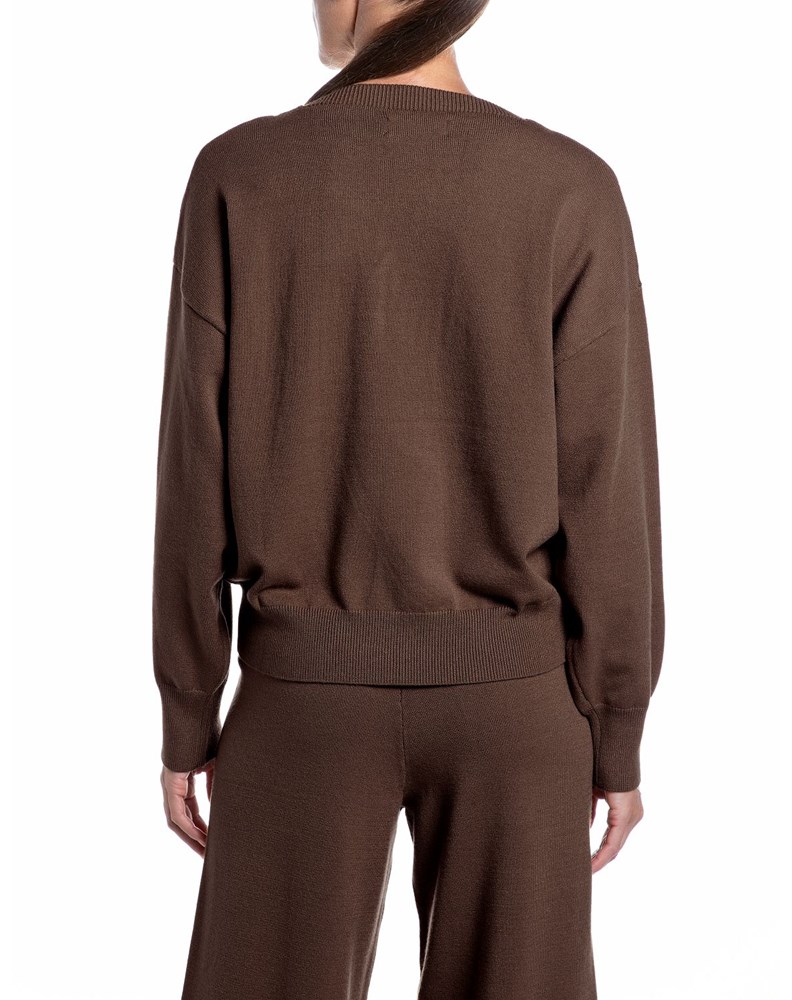Replay SMEĐI OVERSIZED PLETENI DŽEMPER S LAĐA IZREZOM - 1