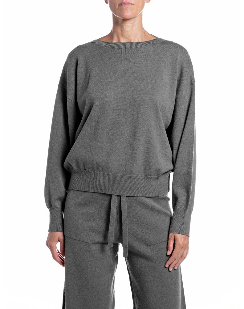 Replay SIVI OVERSIZED PLETENI DŽEMPER S LAĐA IZREZOM - 1