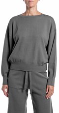 SIVI OVERSIZED PLETENI DŽEMPER S LAĐA IZREZOM - 1