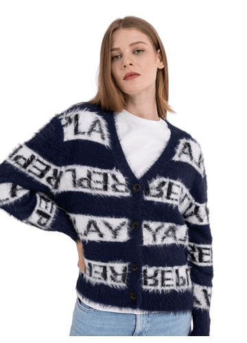 Replay OVERSIZED KARDIGAN S REPLAY NATPISOM - 4