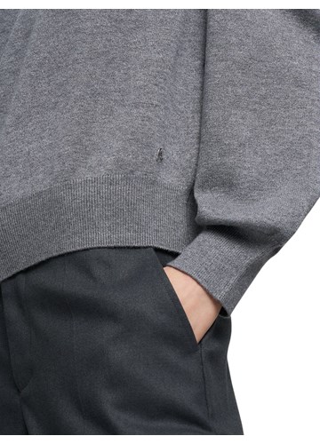 Replay TAMNO SIVI PULOVER S OKRUGLIM IZREZOM I ŠIROKIM RUKAVIMA - 7