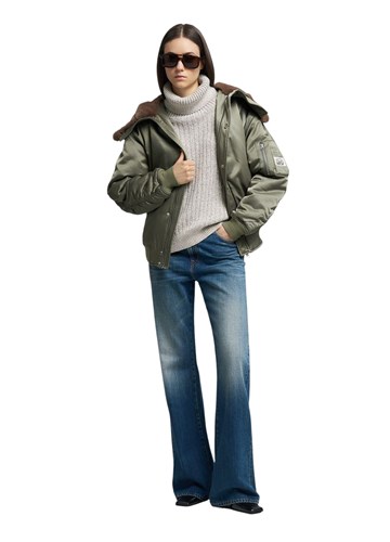 Replay SIVI REBRASTI DŽEMPER S VISOKIM OVRATNIKOM  - 1