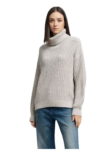 Replay SIVI REBRASTI DŽEMPER S VISOKIM OVRATNIKOM  - 2