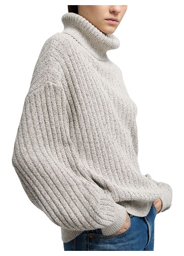 Replay SIVI REBRASTI DŽEMPER S VISOKIM OVRATNIKOM  - 5