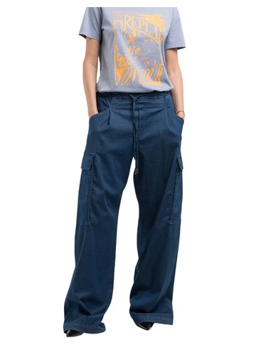 Replay DENIM CARGO ŠIROKE JEANS HLAČE - 2