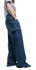 DENIM CARGO ŠIROKE JEANS HLAČE - 4