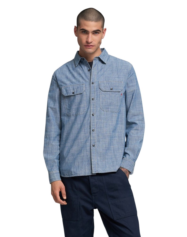 Replay DENIM KOŠULJA OD CHAMBREYA - 2