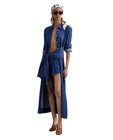 Replay denim maxi haljina-košulja