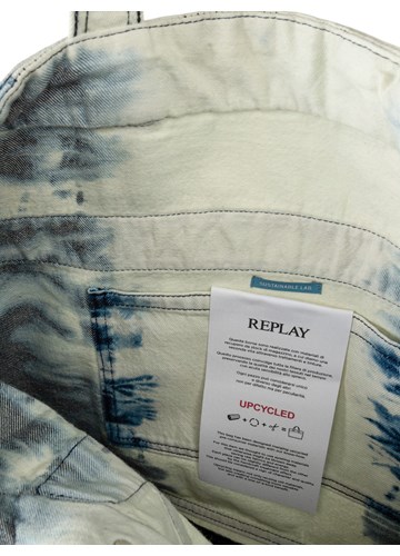 Replay DENIM SHOPPER TORBA S ISPRANIM EFEKTOM - 7
