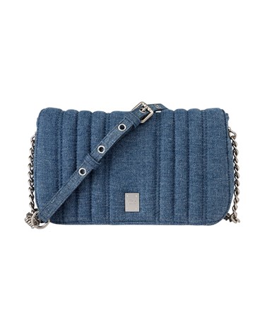 Replay denim torba na preklop s metalnim logom