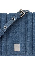 DENIM TORBA NA PREKLOP S METALNIM LOGOM - 1