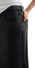 DUGA CRNA DENIM SUKNJA S PROREZIMA - 7