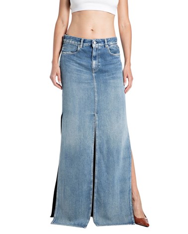 Replay duga denim suknja s prorezima