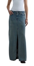DUGA DENIM SUKNJA S PROREZIMA - 2