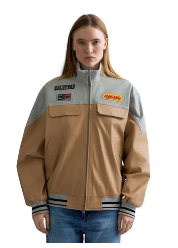 Replay DVOBOJNA KOŽNA KOLEDŽ JAKNA - 2