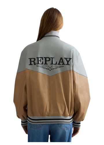 Replay DVOBOJNA KOŽNA KOLEDŽ JAKNA - 3