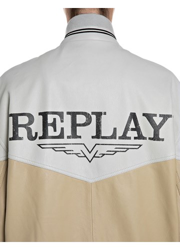 Replay DVOBOJNA KOŽNA KOLEDŽ JAKNA - 4