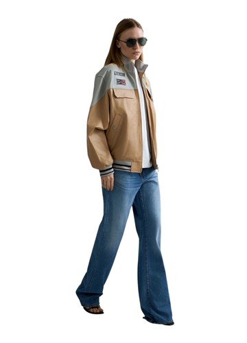 Replay DVOBOJNA KOŽNA KOLEDŽ JAKNA - 4