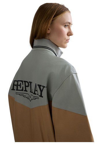 Replay DVOBOJNA KOŽNA KOLEDŽ JAKNA - 6