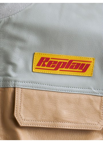 Replay DVOBOJNA KOŽNA KOLEDŽ JAKNA - 7