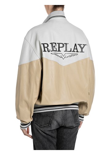 Replay DVOBOJNA KOŽNA KOLEDŽ JAKNA - 2