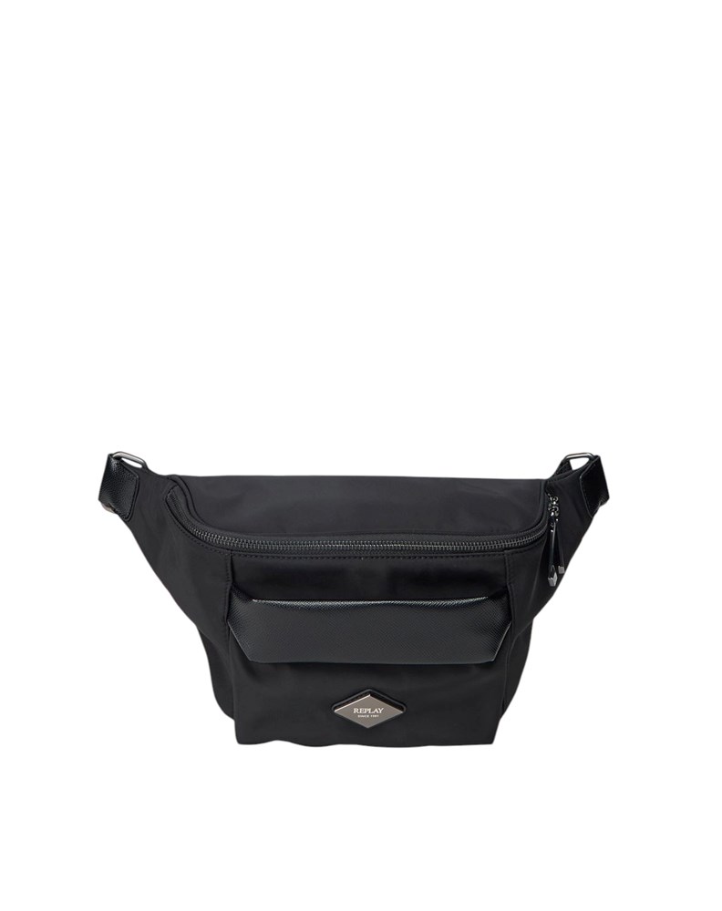 Replay PRAKTIČNA BELT BAG TORBICA S DETALJEM OD TEKSTURIRANE KOŽE - 1