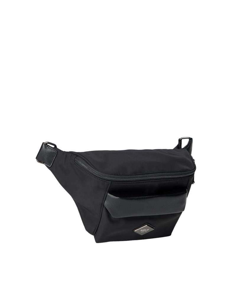 Replay PRAKTIČNA BELT BAG TORBICA S DETALJEM OD TEKSTURIRANE KOŽE - 3