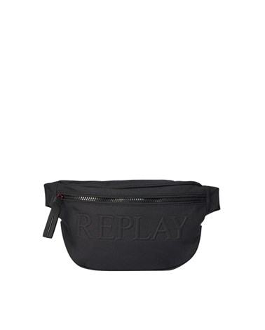Replay jednobojna belt bag torbica s dva džepa na zip