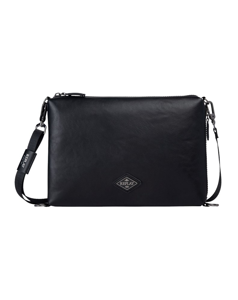 Replay CRNA CROSSBODY TORBA S PROŠIVENIM MASKIRNIM UZORKOM - 1