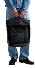 CRNI URBAN TECH RUKSAK OD FUNKCIONALNOG PLATNA - 4