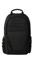 CRNI REPLAY RUKSAK S RELJEFNIM LOGOTIPOM I BOČNIM DŽEPOVIMA - 1