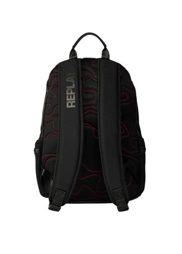 Replay CRNI REPLAY RUKSAK S CAMO UZORKOM I CRVENIM DETALJIMA - 2