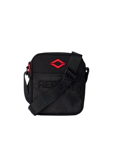 Replay crna replay crossbody torba s camo detaljem i crvenim logotipom
