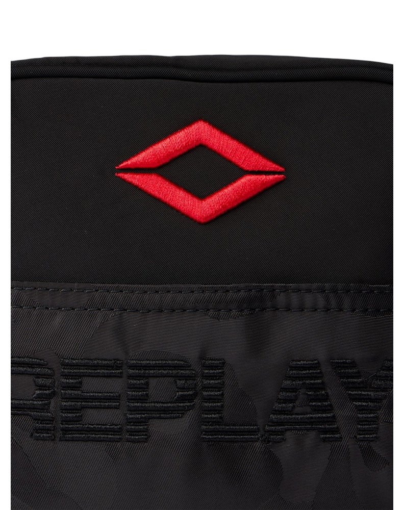 Replay CRNA REPLAY CROSSBODY TORBA S CAMO DETALJEM I CRVENIM LOGOTIPOM - 5